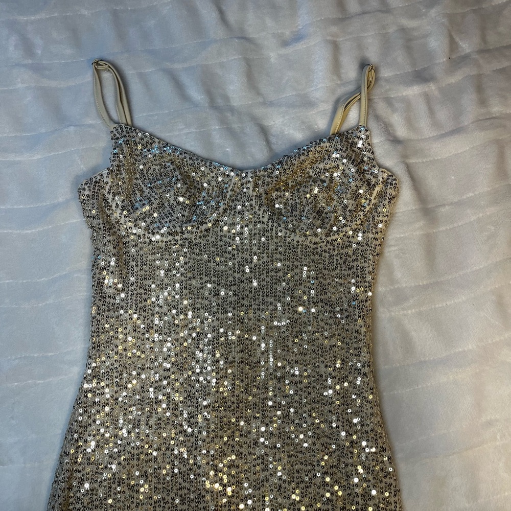 Hello Molly Gold Sequin Mini Dress